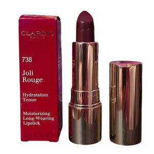 Clarins Joli Rouge Moisturizing Lipstick 738 Royal Plum Full Size NIB